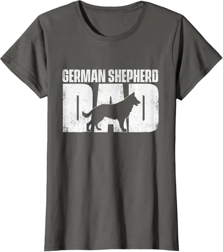 Vista 57 de Camiseta de pastor alemán para el día del padre del dueño de perros caninos, Negro