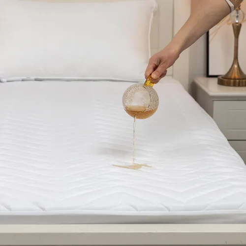 Vista 3 de Kingnex Protector de colchón acolchado impermeable para litera de RV de 30 x 75 para cama individual estrecha, estilo de sábana ajustada