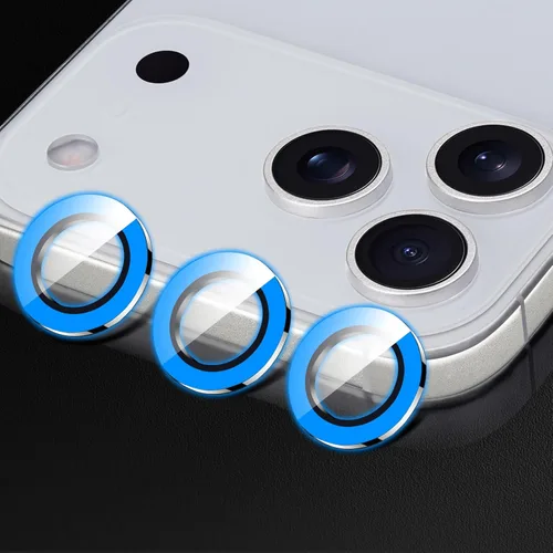 Vista 28 de Compatible con iPhone 11 Pro/11Pro Max/12 Pro Luminous Camera Lens Protector Ultra Thin Película de vidrio templado Protector de pantalla de cámara