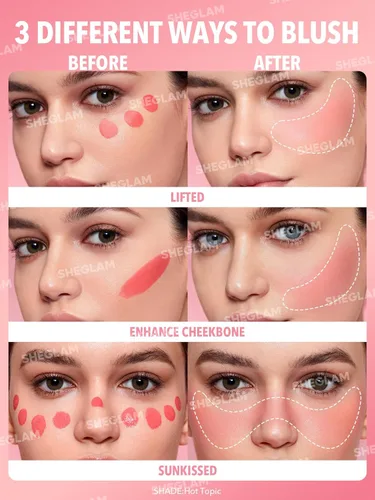 Vista 4 de SHEGLAM Color Bloom Rubor Líquido Maquillaje para Mejillas Acabado Mate - Hot Topic
