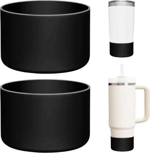 Vista 20 de 2 Pcs Silicone Boot Protector for YETI Rambler 20/30oz, 10oz Tumbler Silicone Sleeve for Stanley Quencher 14/20/30oz , Anti-Slip, Anti-Scratches