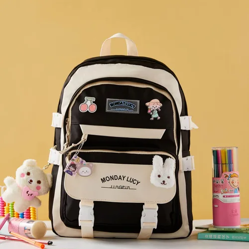Vista 9 de Mochila Kawaii para la escuela, lindas mochilas estéticas para niños, para niñas de primaria, jardín de infantes, Mochilas Escolares para Niñas