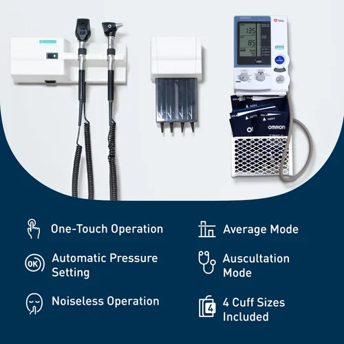 Vista 2 de OMRON IntelliSense - Monitor Digital Profesional de Presión Arterial para Uso Clínico y Brazaletes de Presión Arterial para la Parte Superior