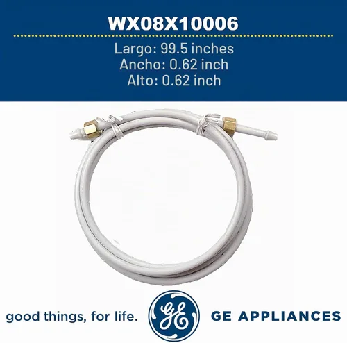 Vista 3 de GE WX08X10006 Genuino OEM Línea de Agua Kit de Instalación Refrigeradores, Blanco