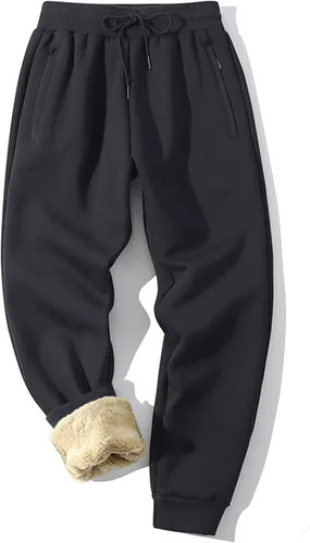 Vista 12 de MACHLAB Pantalones deportivos térmicos de forro polar para hombre, pantalones de chándal gruesos y cálidos para invierno