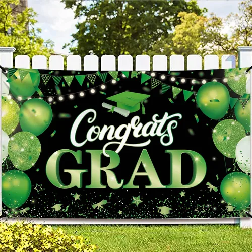 Vista 29 de KatchOn, XtraLarge We are So Proud of You Banner – 72 x 44 pulgadas Fondo de graduación negro y dorado 2026 para decoraciones de graduación 2026