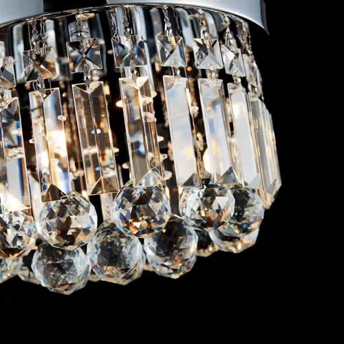 Vista 7 de AGV LIGHTING 16061 K9 Lámpara de techo empotrada de cristal, cerca del techo, diseño moderno, 3 luces, perfecta para vestíbulo, sala de estar, D12 x