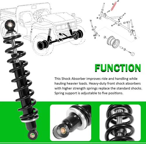 Vista 2 de AM130448 Amortiguador Suspensión delantera para John Deere Gator TX TH TS Diesel 4x2 6x4 Worksite Parte # AM130448