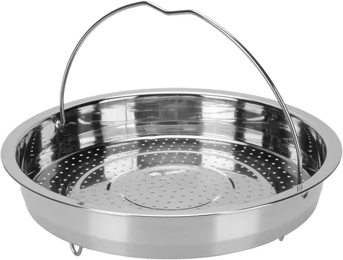 Vista 10 de Omabeta 304 Stainless Steel Vegetable Steam Basket with Handle for Efficient Cooking in High Pressure Pot (Large Size 3.8x7.8cm)