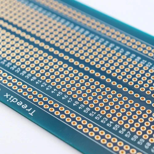 Vista 6 de Treedix 4 piezas de placa universal soldable Breadboard PCB prototipo placa de protección de doble cara agujeros chapados en oro estañado compatible