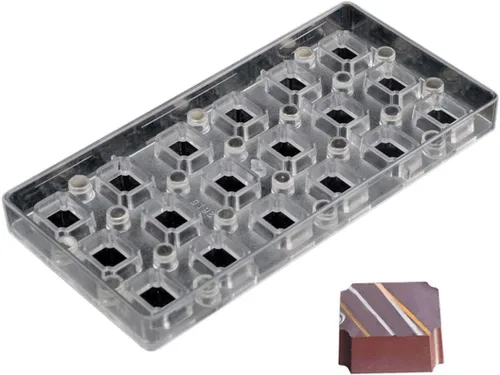 Vista 10 de Molde de transferencia de chocolate, molde de policarbonato para chocolate, hecho a mano, molde magnético de chocolate para chocolate, molde