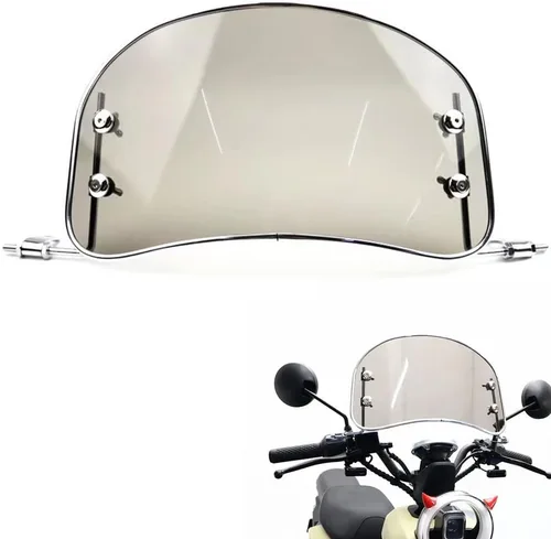 Vista 9 de Parabrisas para patinete, motocicleta, parasol a prueba de viento para bicicleta eléctrica (transparente)