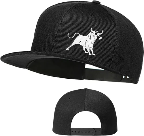 Vista 8 de Mens Snapback Hats Flat Bill Brim Hats for Men Baseball Cap Fitted Hats Skull Decor Skeleton Hand Rose Flower Floral