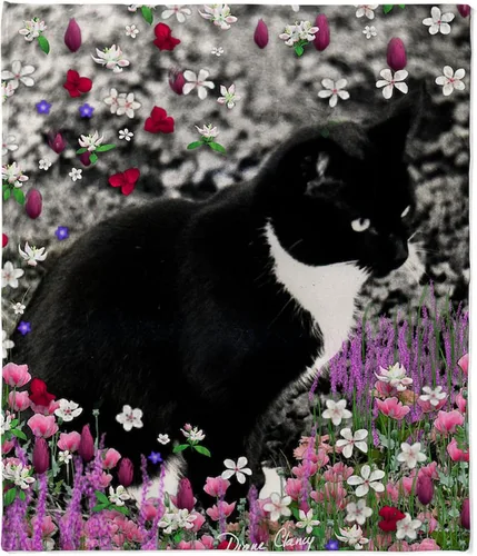 Vista 8 de CafePress Cat 571 - Manta de forro polar súper suave, 60 x 50 pulgadas