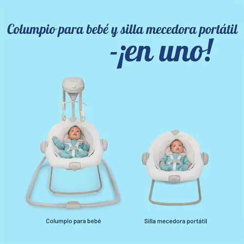 Vista 2 de Graco DuetConnect LX - Columpio y gorila 2 en 1 para bebé, Gales
