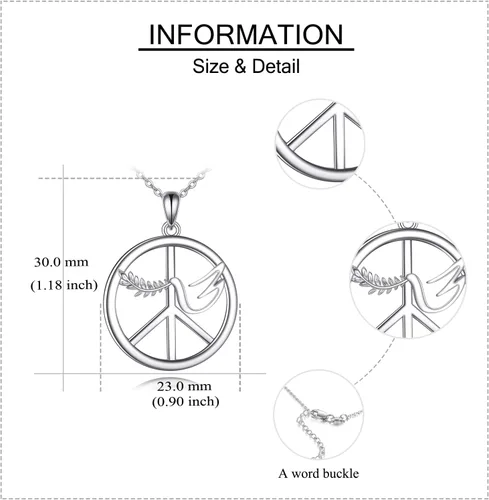 Vista 6 de AXELUNA - Collar de plata de ley, regalo de joyería para mujeres, niñas y hombres