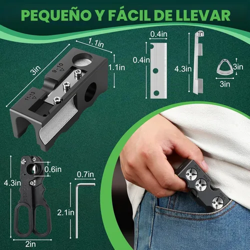 Vista 2 de Kit de reemplazo de punta de taco de piscina 11 en 1, herramienta