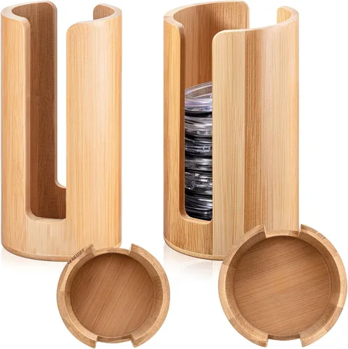 Vista 7 de 2 organizadores de tapas de tarros Mason (solo para boca normal) tapa vertical de bambú para frascos de masón, accesorios de almacenamiento, soporte