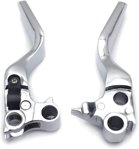 Vista 7 de Palancas de embrague de freno cortas cromadas compatibles con H-D 96-03 XL/96-07 Dyna Touring FLHR