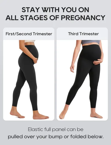 Vista 7 de CRZ YOGA Butterluxe - Leggings de maternidad sobre el vientre de 25 pulgadas, pantalones suaves para entrenamiento, yoga y embarazo