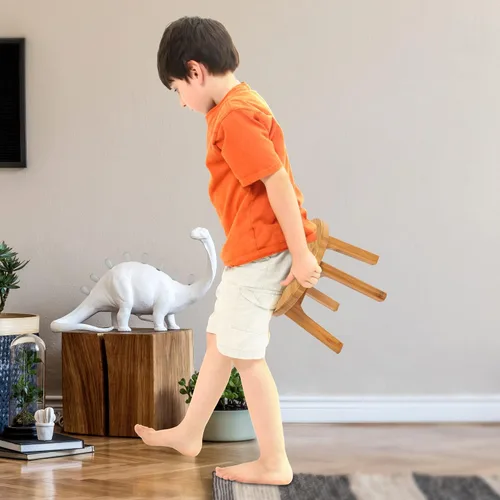 Vista 7 de GOBAM Taburete de bambú de 7.3 pulgadas, taburete resistente para adultos, taburete para niños, taburete de madera portátil para cocina, baño