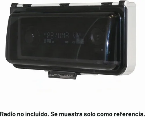 Vista 6 de Scosche ACM3W - Kit de tablero para cubierta de receptor estéreo Aqua Marine con puerta superior abatible, color blanco