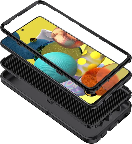 Vista 7 de Funda para Galaxy A51 5G, [sin protector de pantalla] a prueba de golpes, a prueba de caídas, a prueba de polvo, protección de 3 capas, resistente