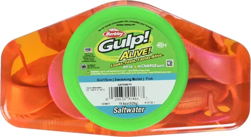 Vista 21 de Berkley ¡Gulp! ¡Vivo! Salmonete de natación Pesca de agua salada Cebo suave Chartreuse