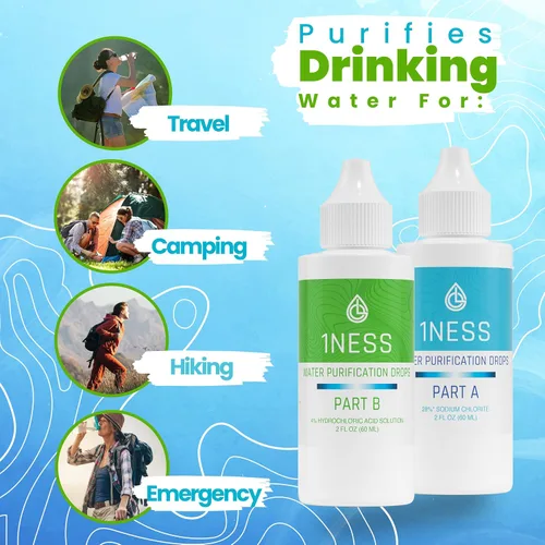 Vista 4 de 1ness Kit de dióxido de cloro - Ácido clorhídrico 4% y solución de sodio (2 oz A + 2 oz B)