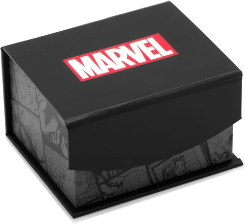 Vista 4 de Marvel Spider-Man Spider Tie Bar, con licencia oficial, plateado
