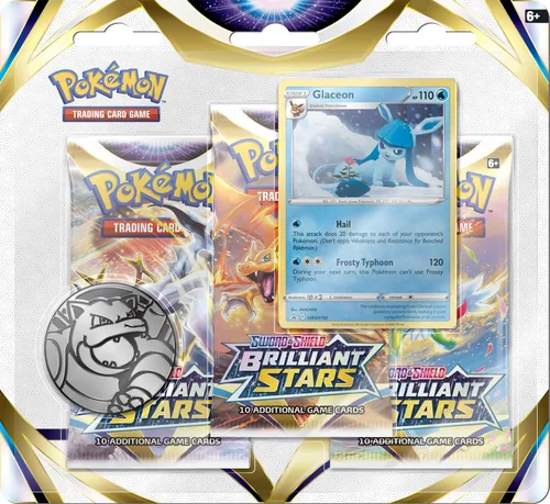 Vista 2 de JCC Pokémon: Blíster de tres refuerzos de Espada y Escudo Estrellas Brillantes