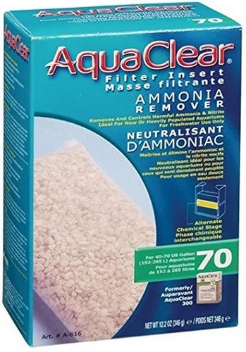 Vista 10 de Aqua Clear AquaClear 20 Insertos para remover amoníaco, medios de repuesto para filtro de acuario, A596