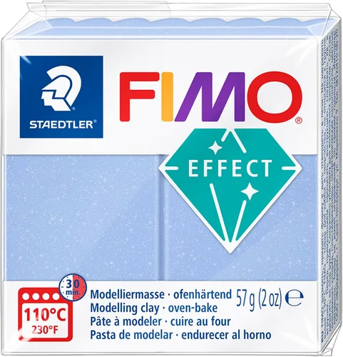 Vista 36 de Staedtler FIMO Effects Arcilla Polimérica - Arcilla para Hornear en Horno para Joyería, Escultura, Azul Translúcido 8020-374