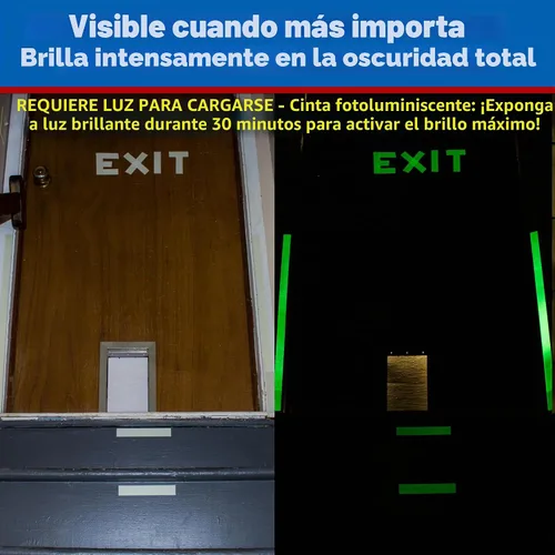 Vista 2 de Gaffer Power - Cinta adhesiva que brilla en la oscuridad, 1 pulgada x 15 pies, fabricada en Estados Unidos Brillan en la oscuridad