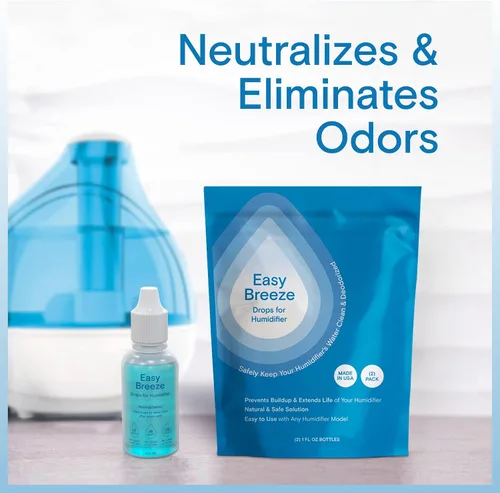 Vista 5 de Limpiador de gotas humidificadoras: tratamiento de agua fácil de brisa para todos los humidificadores, reduce la acumulación de calcio y lodos