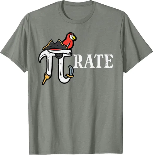 Vista 56 de Pirate Pi Funny Math Pie Halloween Disfraz Maestro Hombres Mujeres Camiseta Asphalt Grey