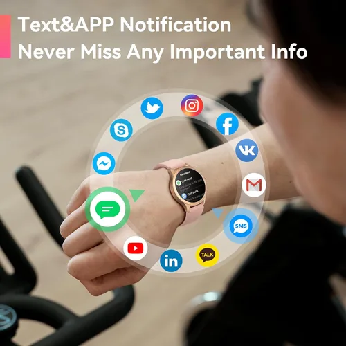 Vista 5 de Reloj inteligente para mujer, contador de calorías, monitor de sueño, IP68, impermeable, podómetro, contador de calorías, monitor de actividad