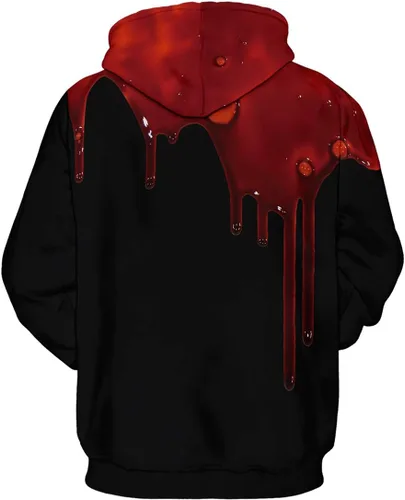 Vista 2 de Chaos World Sudadera con capucha para hombre, manga larga, con estampado gráfico divertido en 3D
