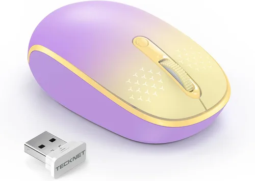 Vista 8 de Tecknet Mouse inalámbrico, mouse silencioso de 2.4 GHz con receptor USB, 4 botones, portátil, inalámbrico, para Chromebook, laptop, computadora Negro