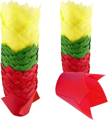 Vista 17 de 150 piezas de forros para magdalenas y cupcakes con tulipán, tazas de papel para hornear, envoltorios para cupcakes a prueba de grasa