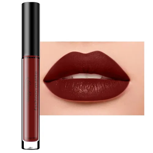 Vista 19 de Maquillaje de lápiz labial líquido gótico mate de Halloween, taza antiadherente impermeable y brillo de labios de larga duración, lápices labiales A1