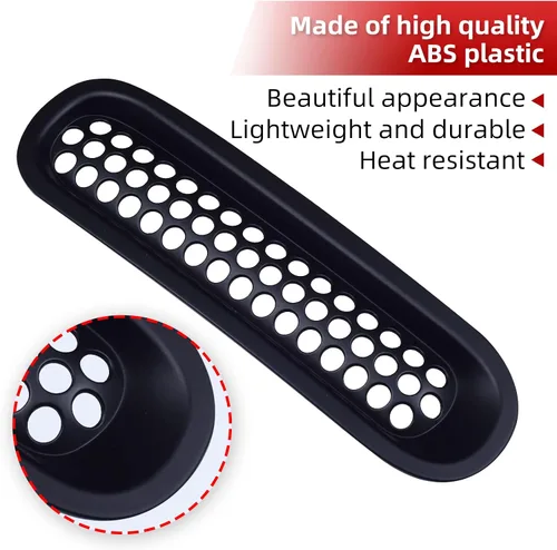 Vista 2 de Rejillas para Jeep Wrangler JK JKU 2007-2015, color negro mate