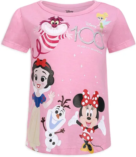 Vista 2 de Disney Paquete de 3 camisetas para niñas pequeñas y pequeñas - RosaAzulBlanco