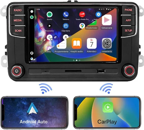 Vista 15 de 7" Android 13 Radio de coche con Carplay inalámbrico Android Auto GPS Navegación Estéreo de coche 8-CORE 2+32G Pantalla táctil IPS WiFi BT FM AM DSP