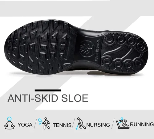 Vista 5 de Raoendis Zapatos de caminar para mujer Zapatos deportivos tipo calcetín para uso diario casual, zapatos cómodos de trabajo de enfermería