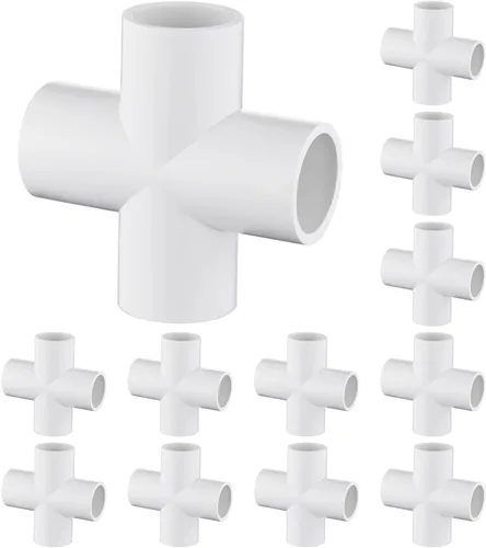 Vista 34 de Paquete de 12 accesorios de codo de 45 grados de PVC de 1 pulgada, conector de tubo de 2 vías de grado para muebles para construcción de estanterías