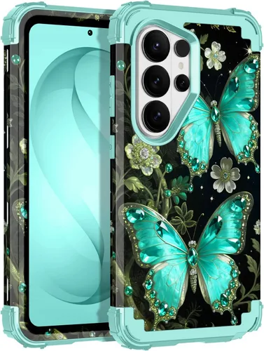 Vista 27 de LONTECT Funda para Galaxy S26 5G a prueba de golpes, 3 en 1, resistente y resistente, policarbonato duro+híbrida suave resistente de alto impacto