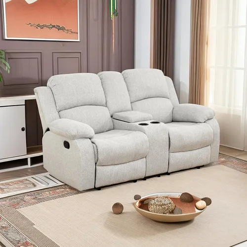 Vista 56 de A Ainehome Juego de Muebles de Sala de Estar de Cuero Reclinable Juego de Sofá Sillón Loveseat Juego de Muebles Sofá para Sala de Estar/Espacio