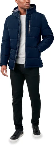 Vista 4 de Nautica Parka con capucha para hombre, resistente al agua y al viento