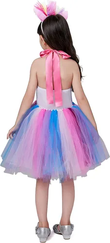 Vista 6 de Davsolly Mermaid Costume for Girls Led Light Up Mermaid Princess Tutu for Birthday Halloween Cosplay Christmas Dress Up Gifts